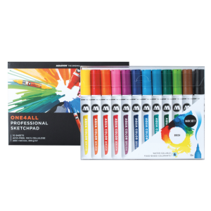 Aqua Color Brush Set 1 + One4All Paper molotow